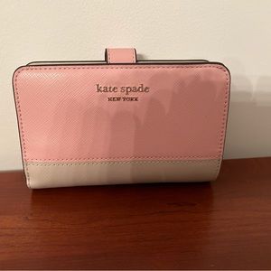 Kate Spade Spencer Compact Wallet Pink two tone